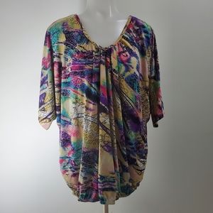Ashley Stewart Top Plus Size Funky Abstrac…